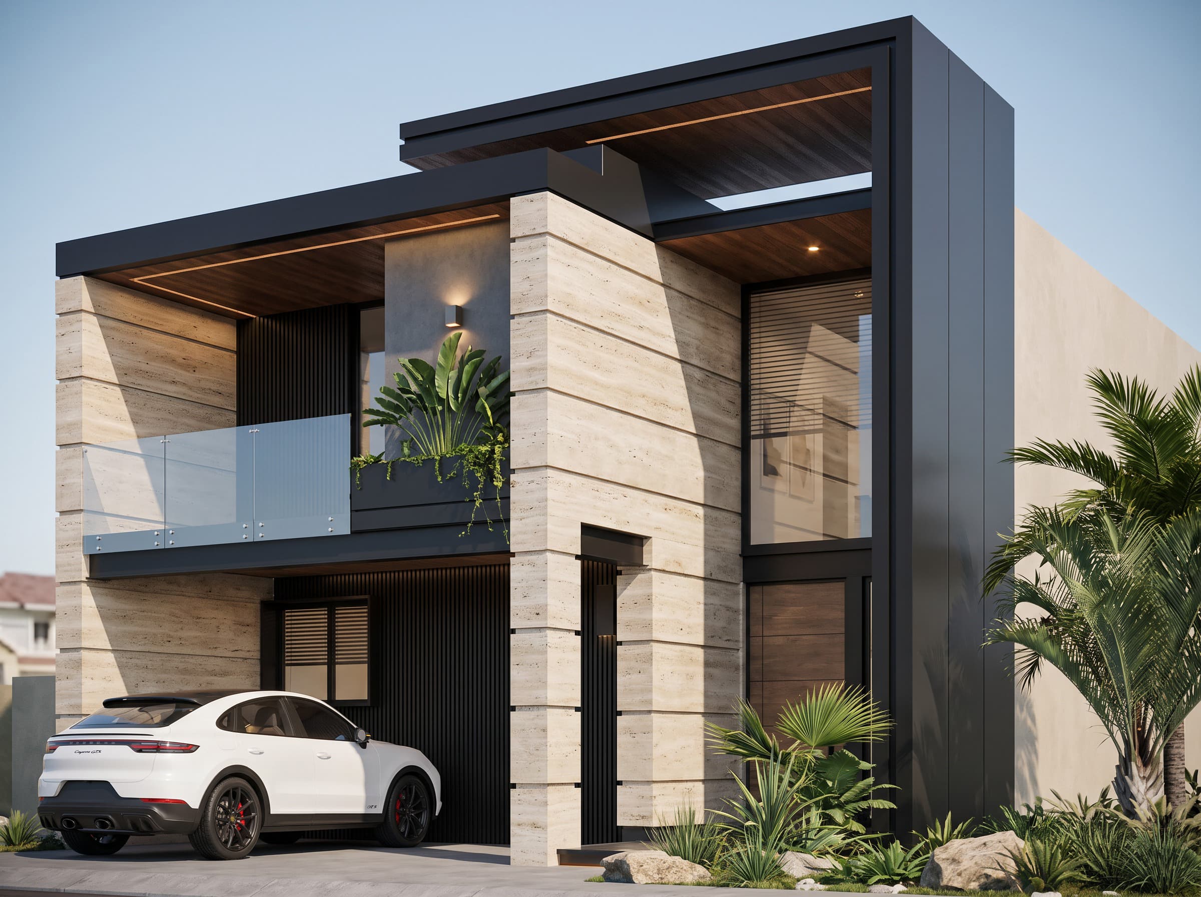 Oasis del Sur — Casa Tipo 01, fachada de día