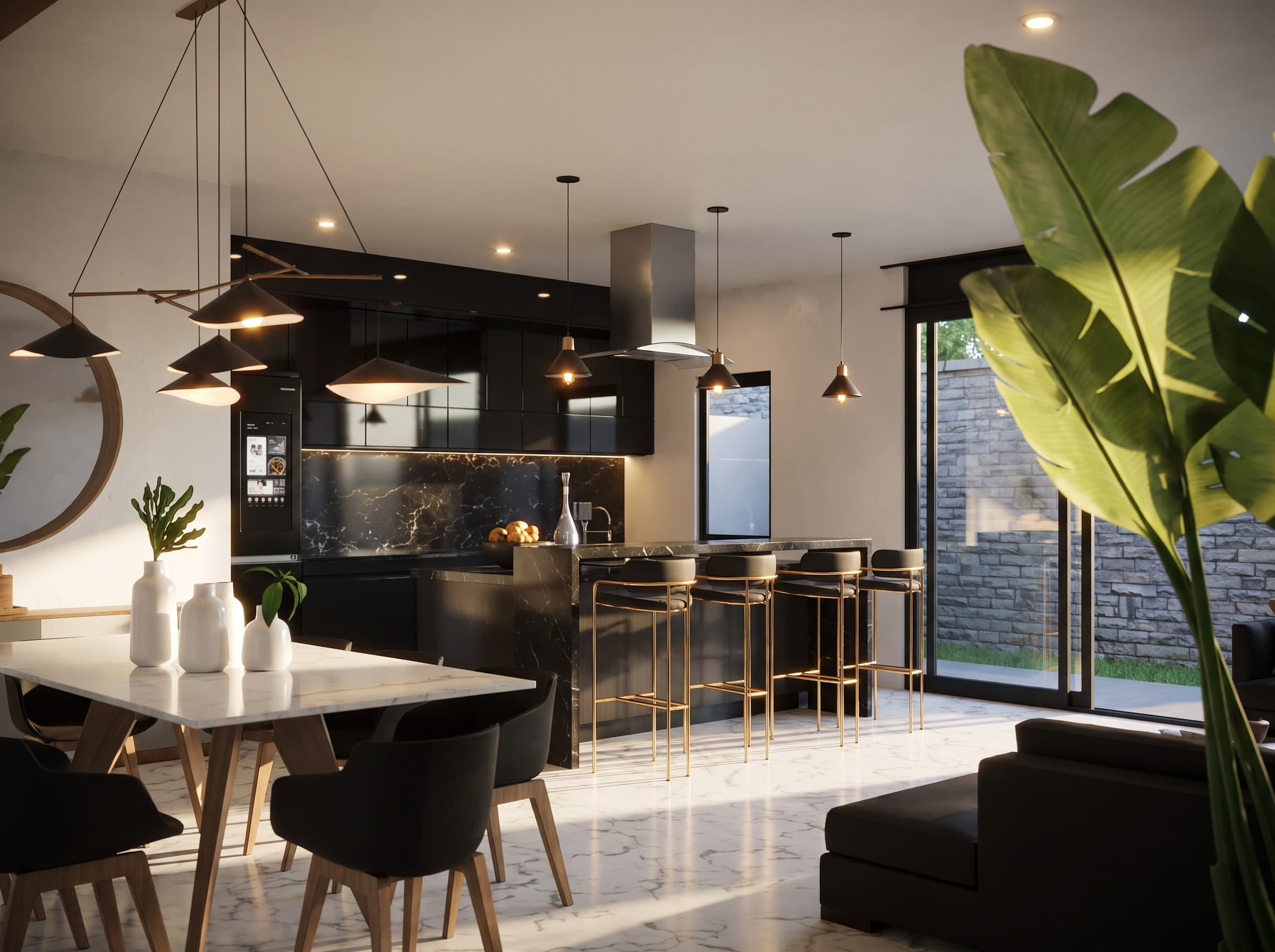 Oasis del Sur — Casa Tipo 01, cocina y comedor